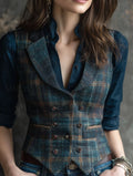 retro-lapel-plaid-wool-vest