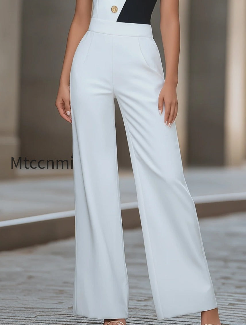 one-shoulder-contrast-buttoned-wide-leg-jumpsuit
