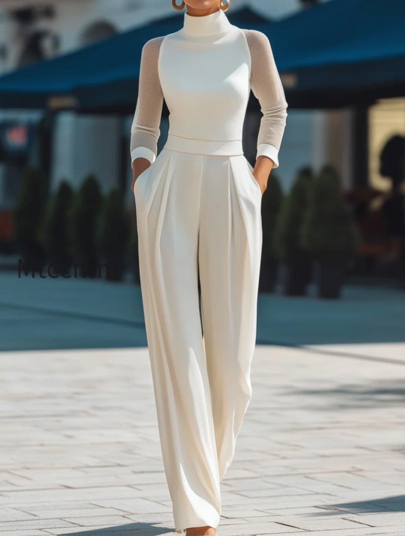 high-neck-sheer-sleeve-tailored-wide-leg-jumpsuit