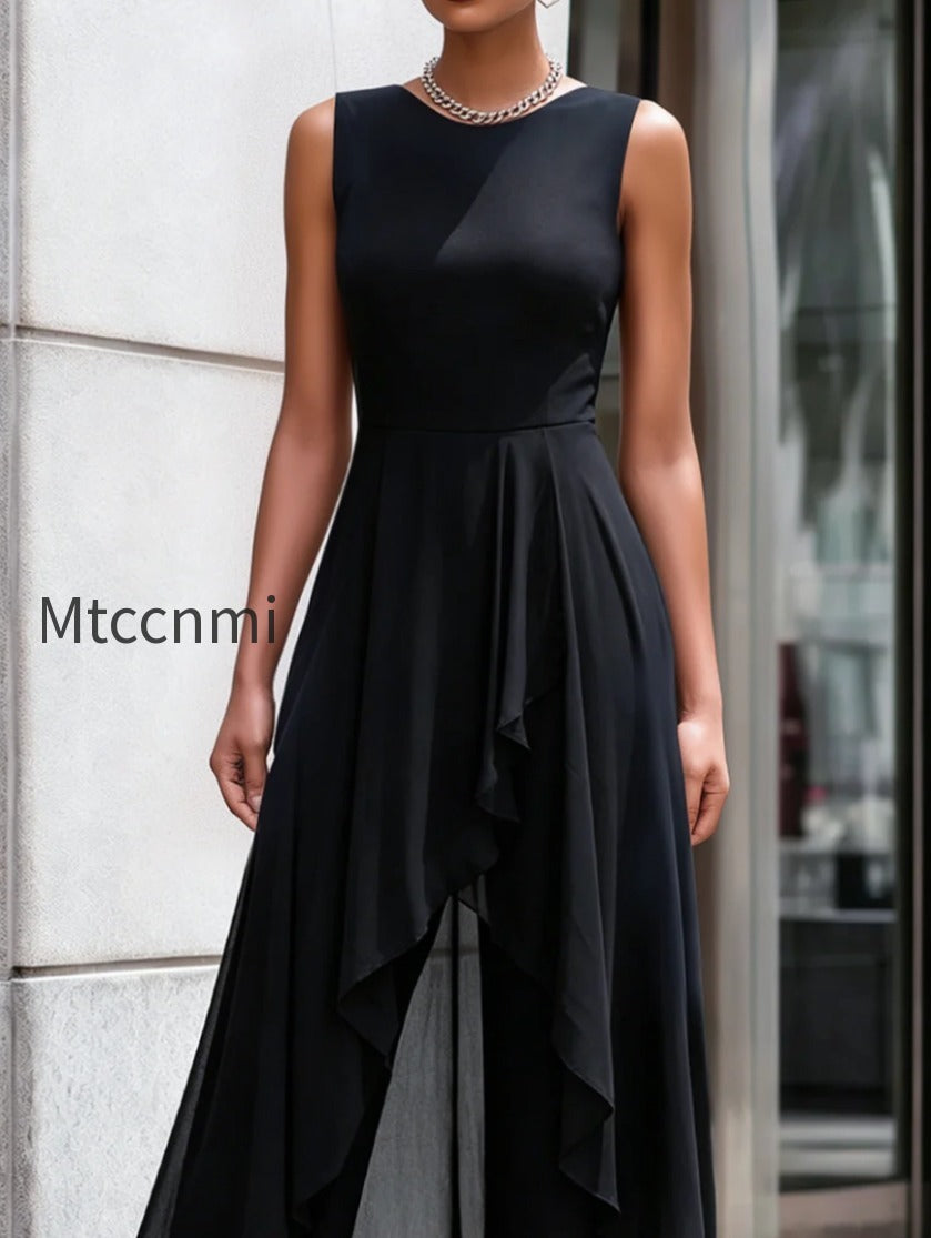 sleeveless-layered-chiffon-overlay-jumpsuit