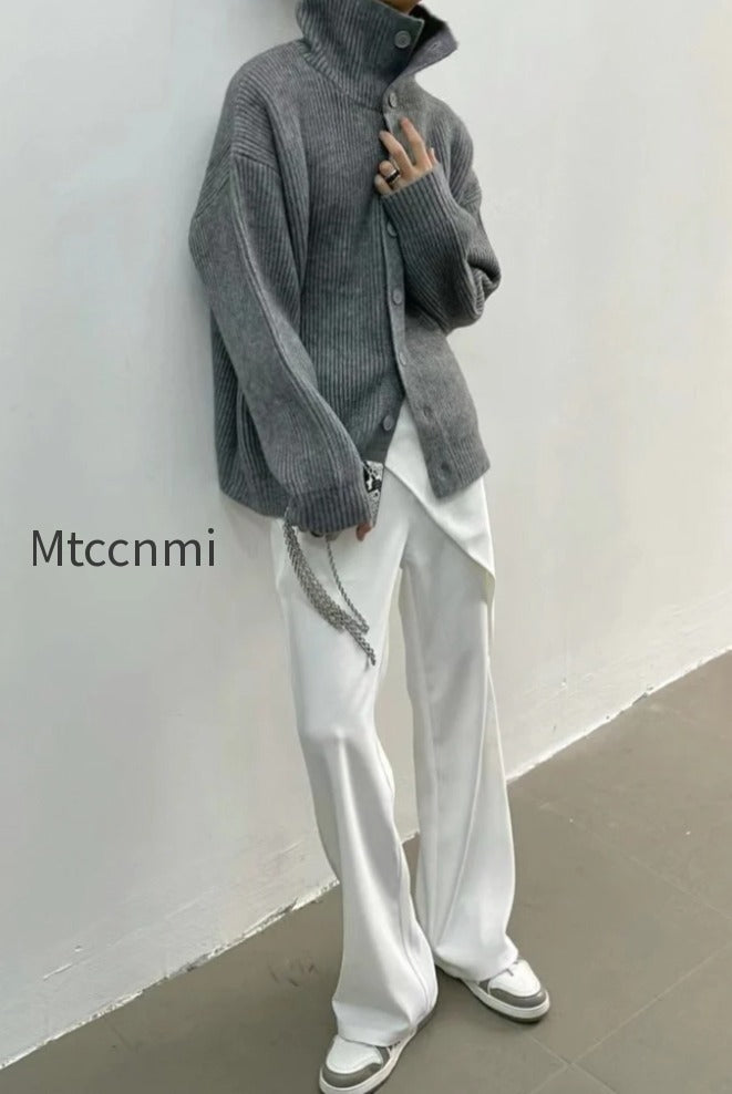 ribbed-single-breasted-cardigan