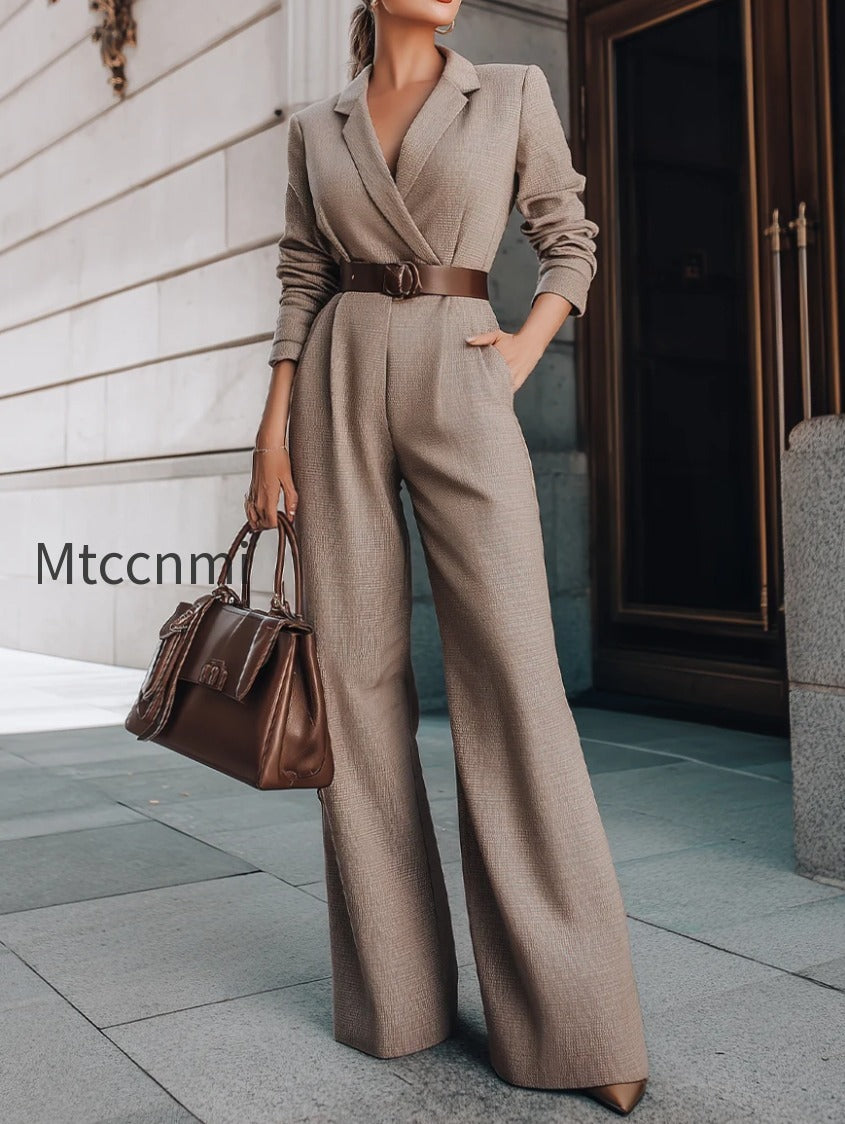 taupe-belted-blazer-jumpsuit-with-wide-leg-silhouette