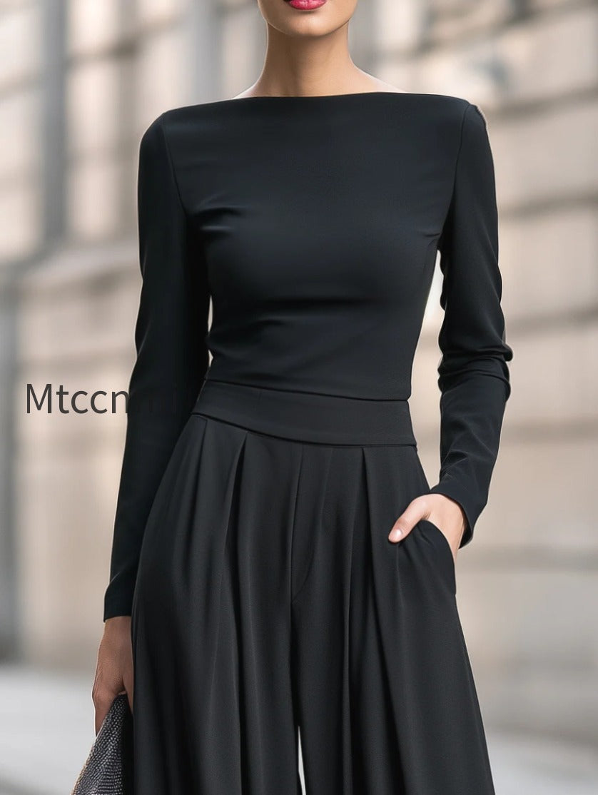 elegant-boat-neck-wide-leg-pleated-tailored-jumpsuit